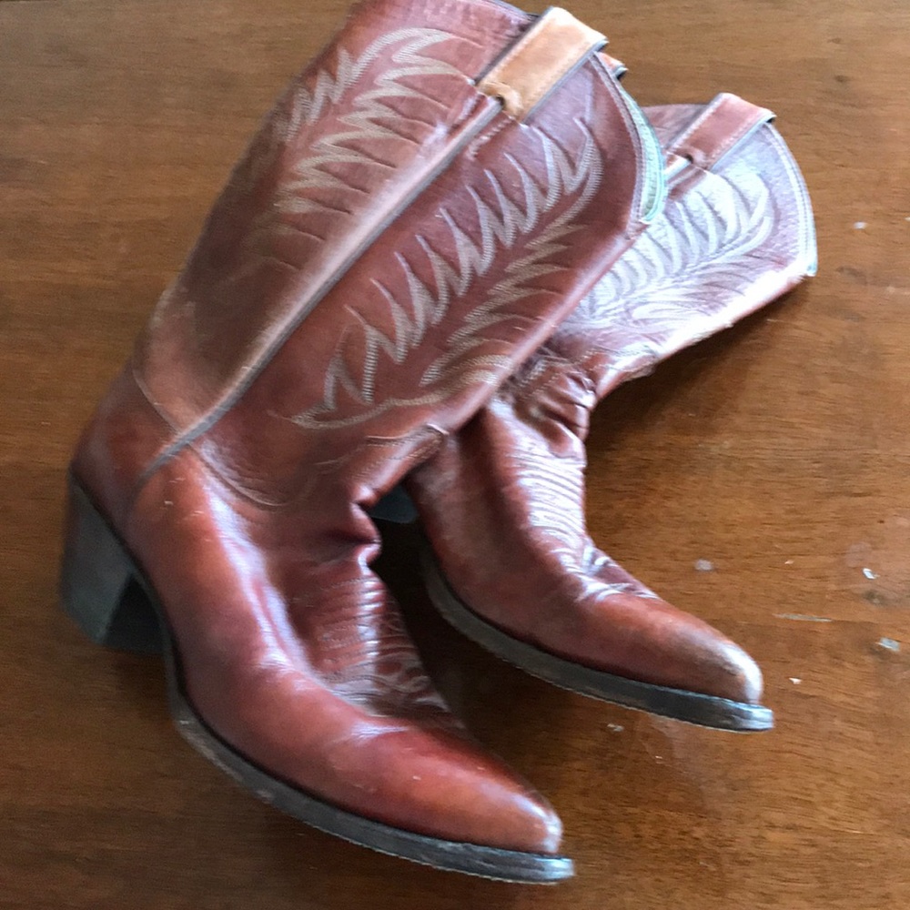 Vtg Justin style Cowboy boots Sz 7 - Picture 2 of 8